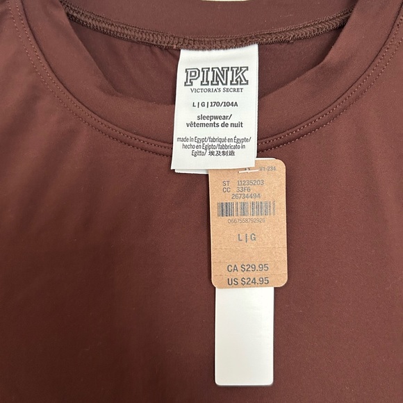 Victorias Secret PINK Brown Crop Top NWT - Picture 4 of 4
